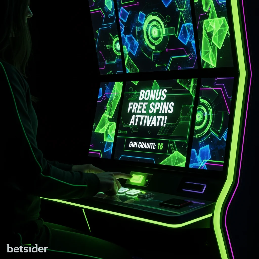 Bonus free spin attivo durante una partita a una slot machine su Betsider.