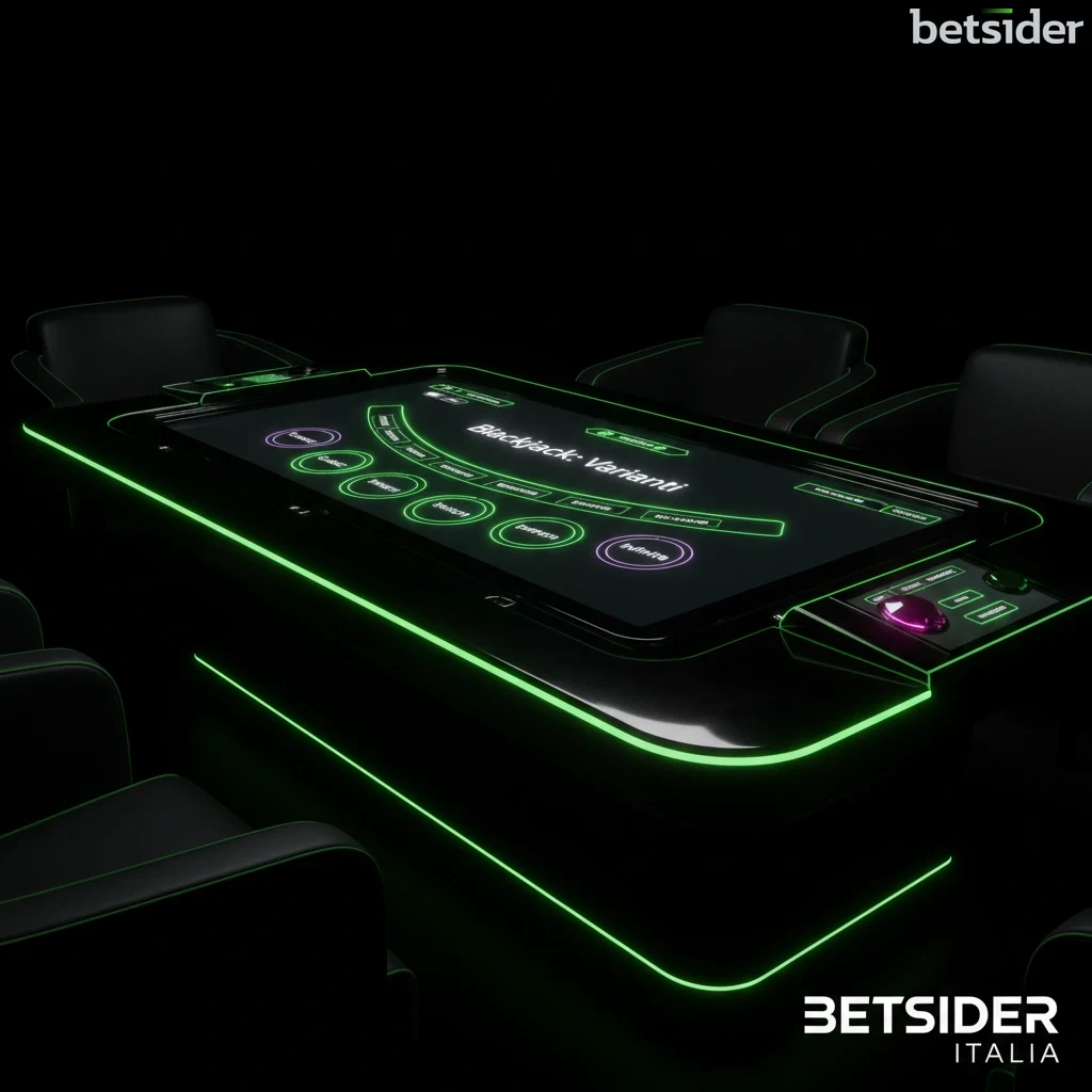 Tavolo da Blackjack digitale su Betsider Casino, con carte e fiches visibili.