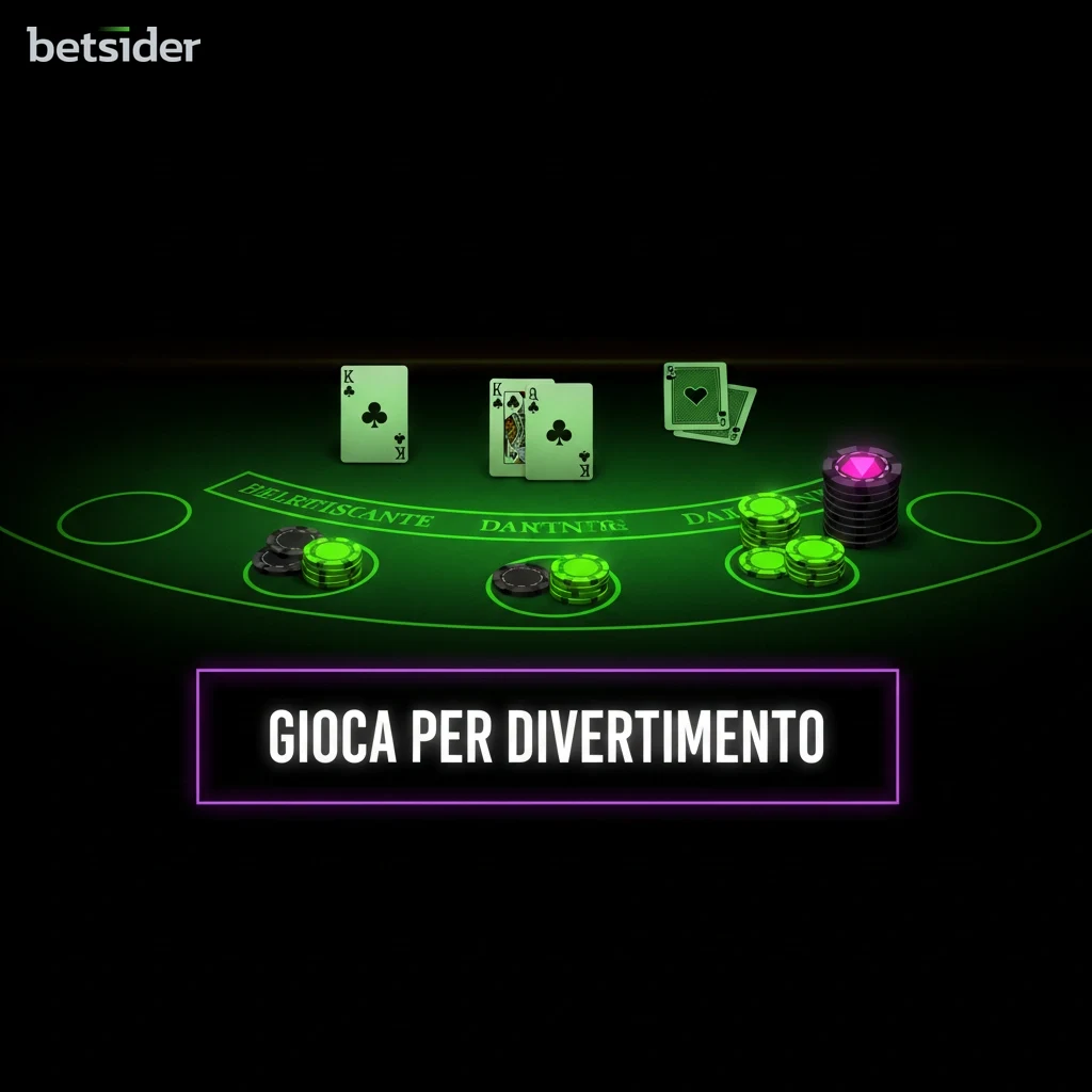 Schermata di un tavolo da Blackjack digitale su Betsider con l'opzione per la modalità demo.