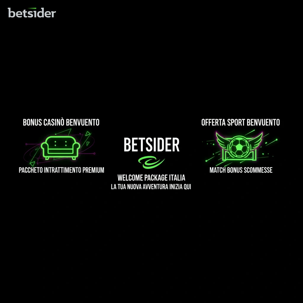 Grafica promozionale che illustra i bonus di benvenuto di Betsider.
