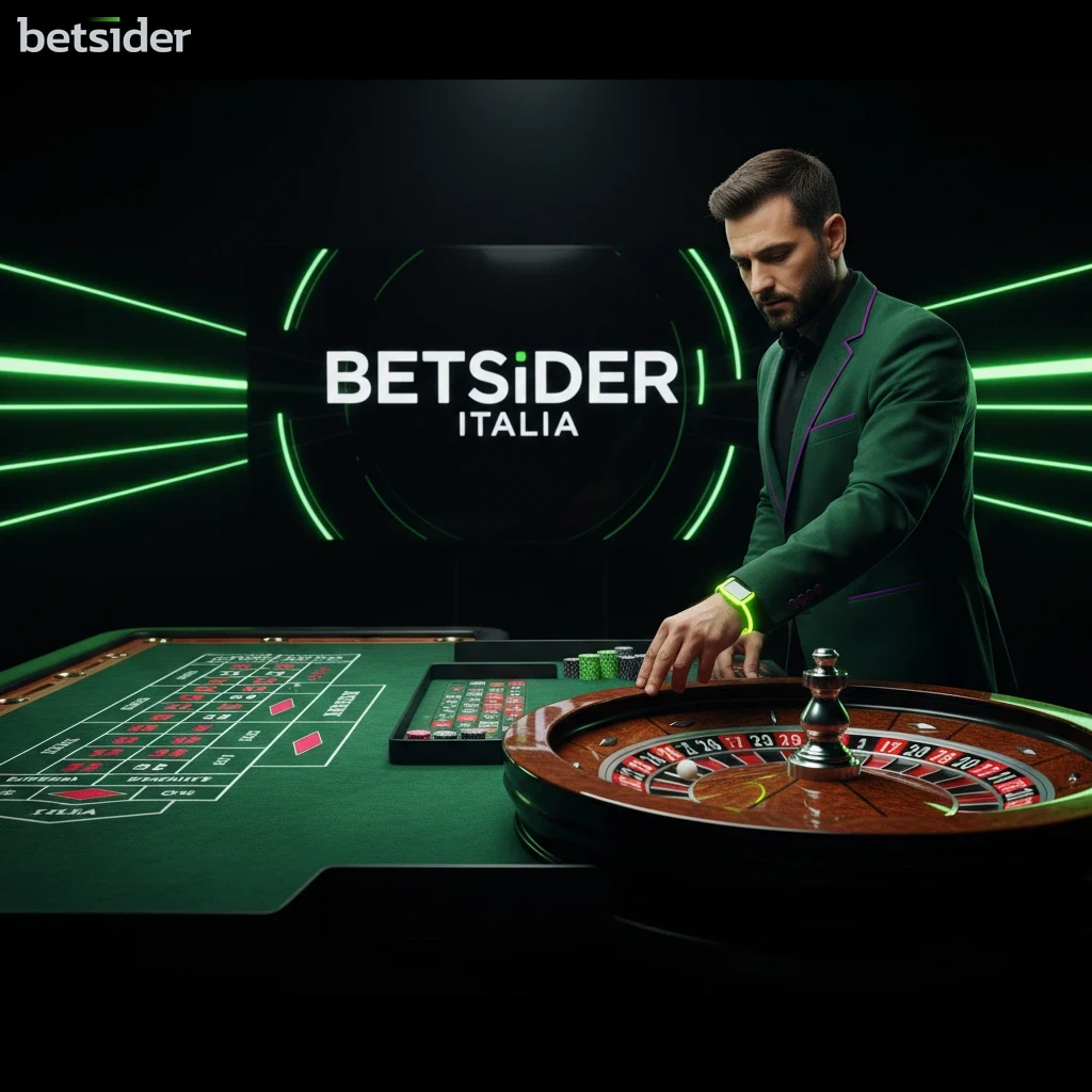 Vista ravvicinata di un tavolo di Live Roulette con il dealer.