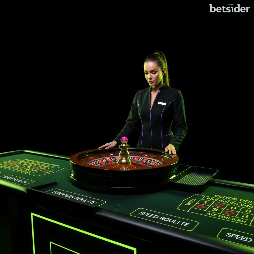 Layout di un tavolo di Live Baccarat con le aree di puntata Player, Banker e Tie.