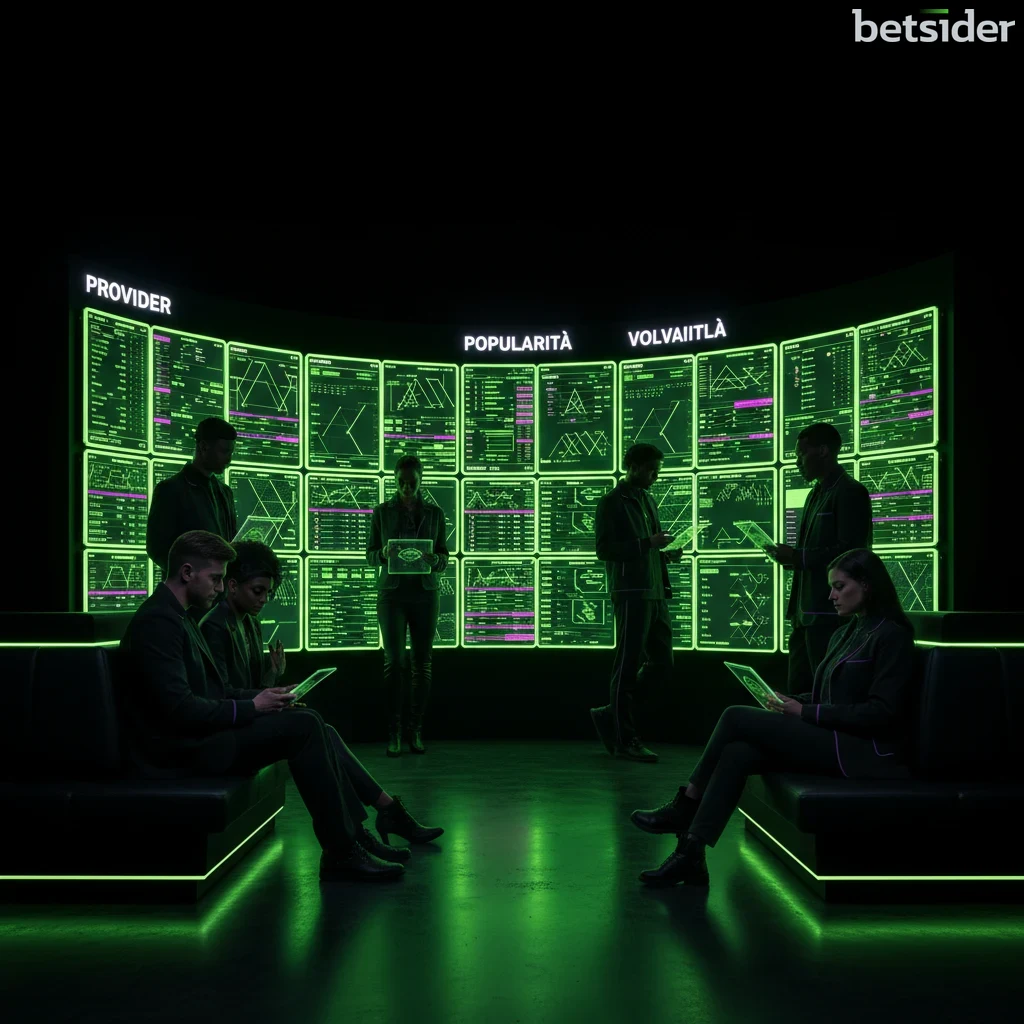Filtri per le slot machine nella lobby del casinò Betsider.